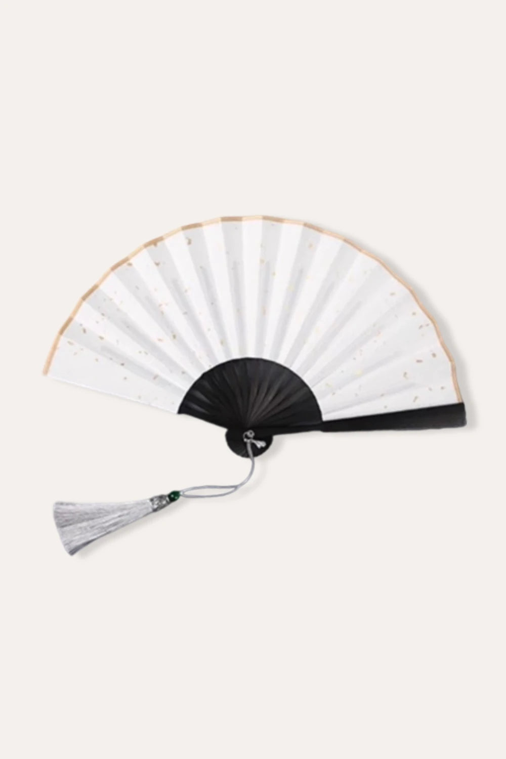 Hand Fan Mini Folding Fan with Tassel DIY Painting Blank Paper