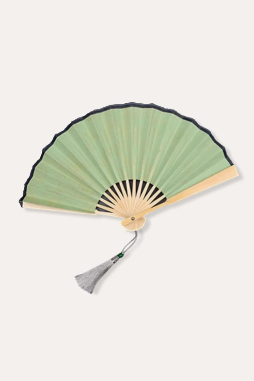 Hand Fan Mini Folding Fan with Tassel DIY Painting Blank Paper