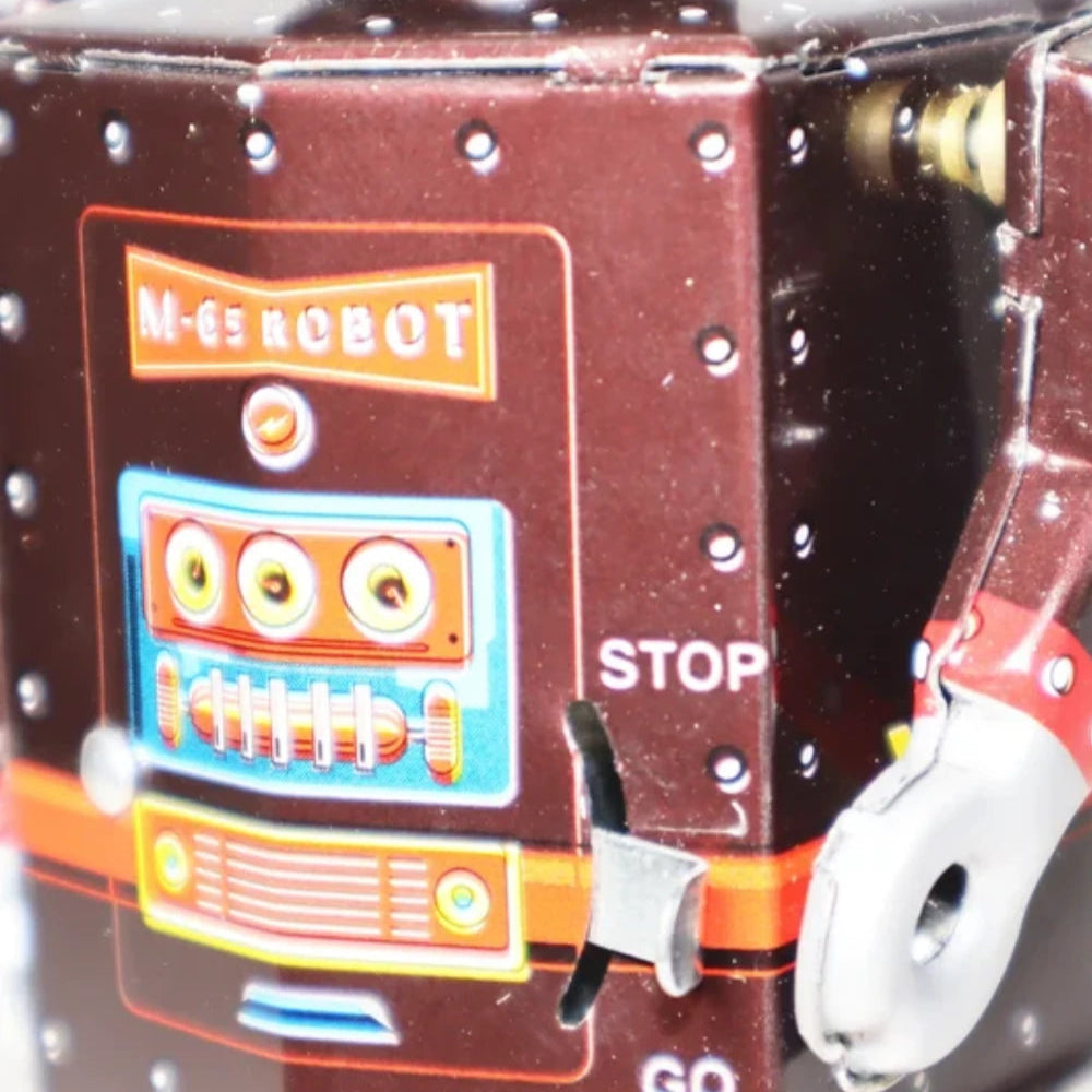 Vintage Collectible M-65 Robot Tin Wind Up Toy Perfect Gift for Holiday Season