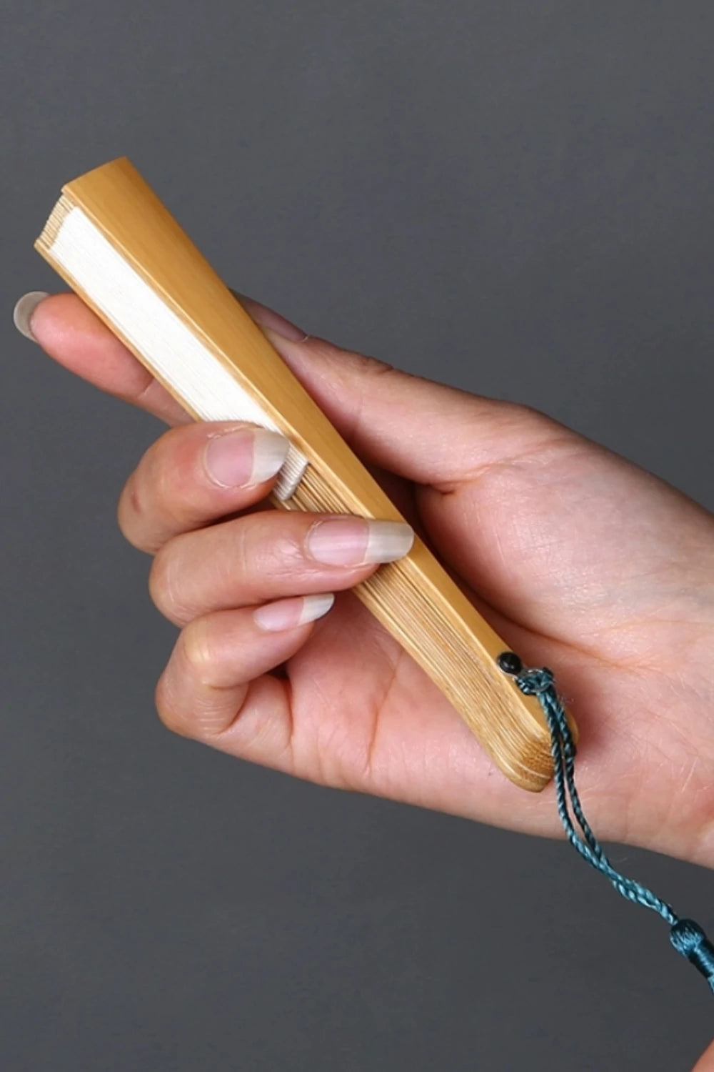 Hand Fan Mini Folding Fan with Tassel DIY Painting Blank Paper