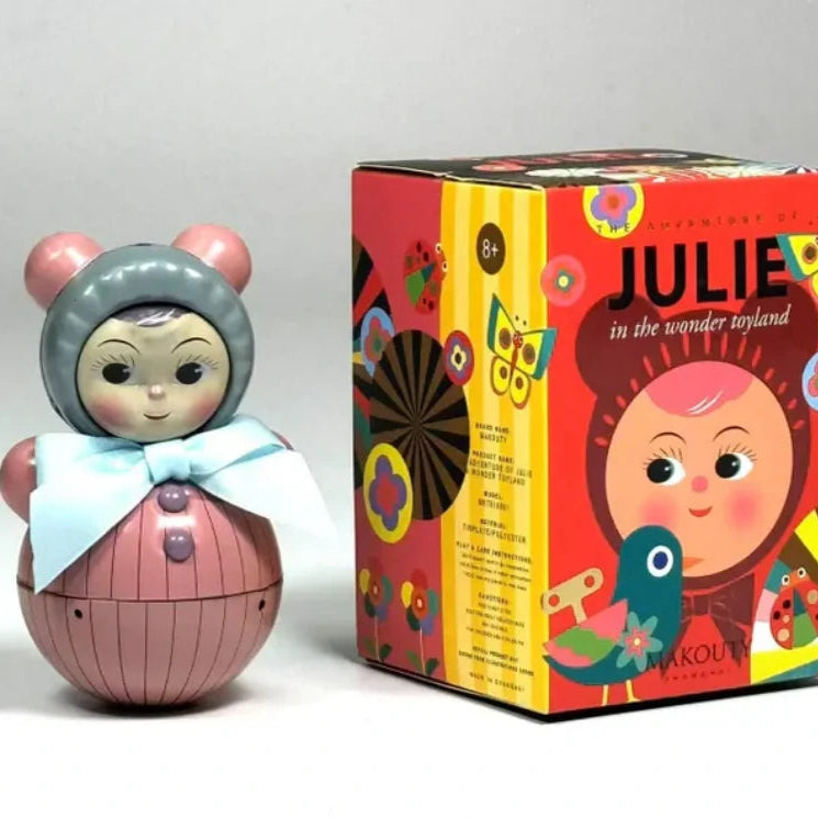 Roly Poly Retro Tin Wind Up Doll Vintage Collectible Made in Saint John