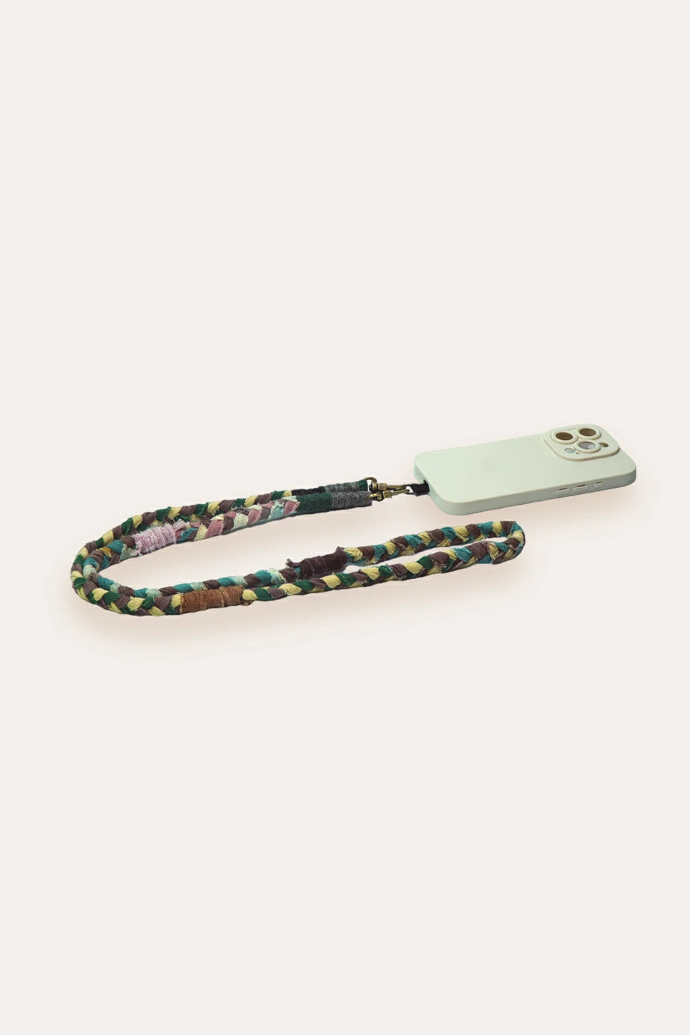 Handmade Brown Green Phone Lanyard