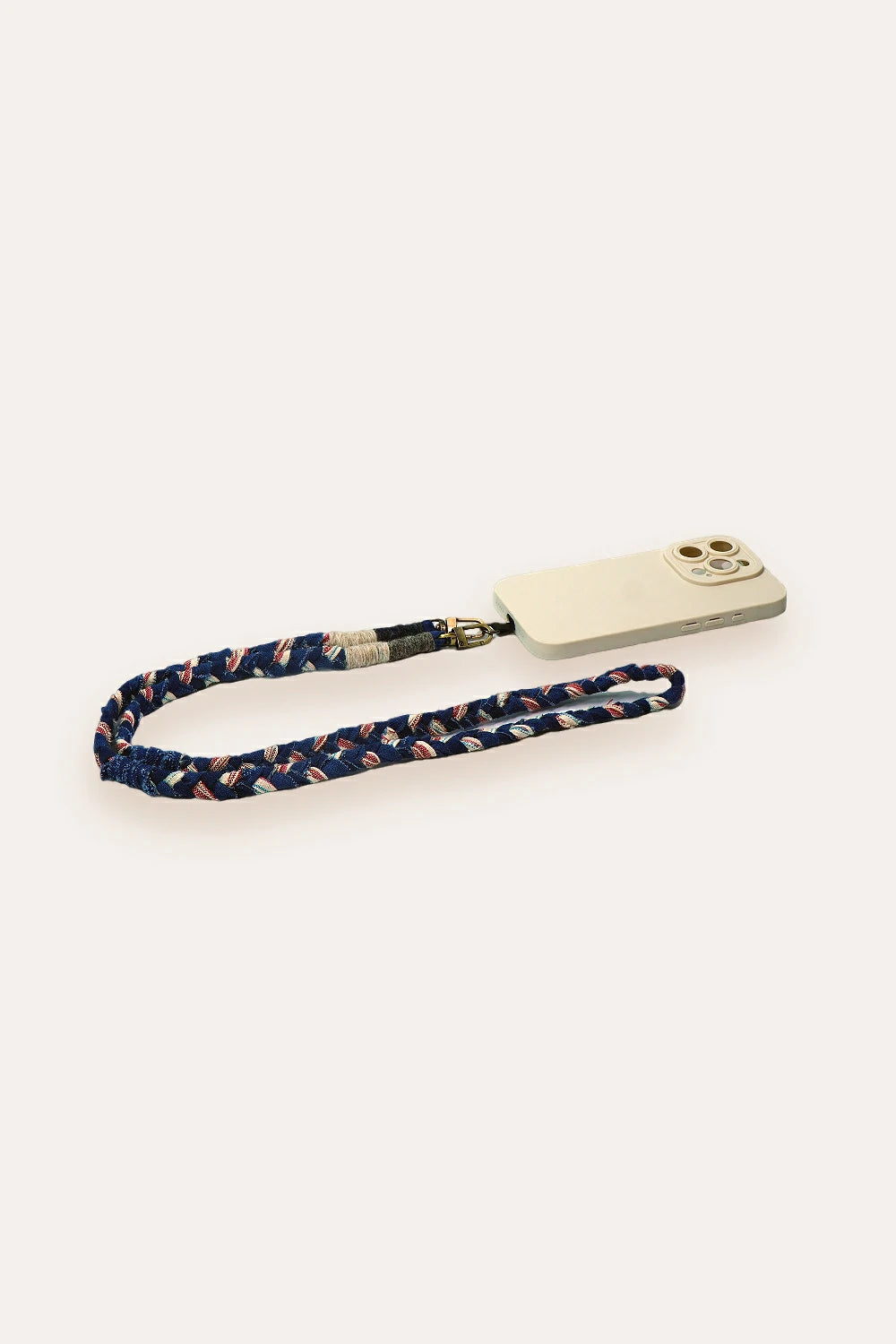 Handmade Blue Phone Lanyard with Plant Dye