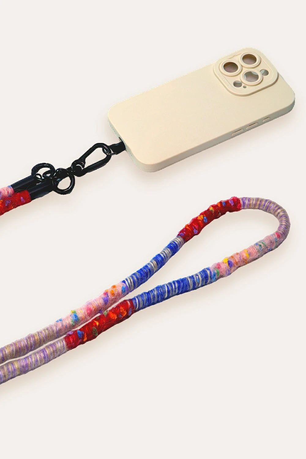 Handmade Red &amp; Blue-Tone Long Phone Strap