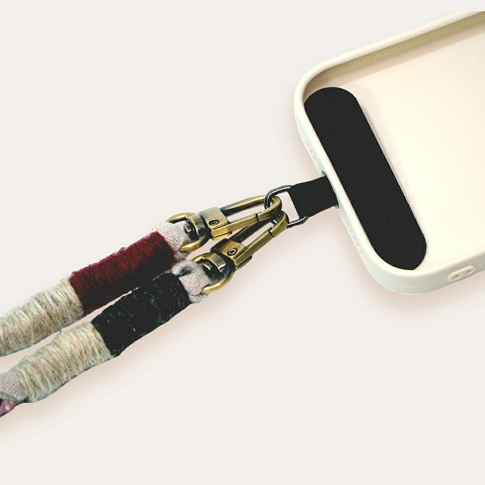 Eco-Friendly Handmade Pink Plant-Dyed Phone Lanyard