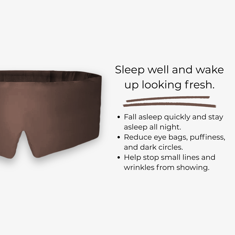 Brown Deep 100% Mulberry Silk Deep Sleep Mask