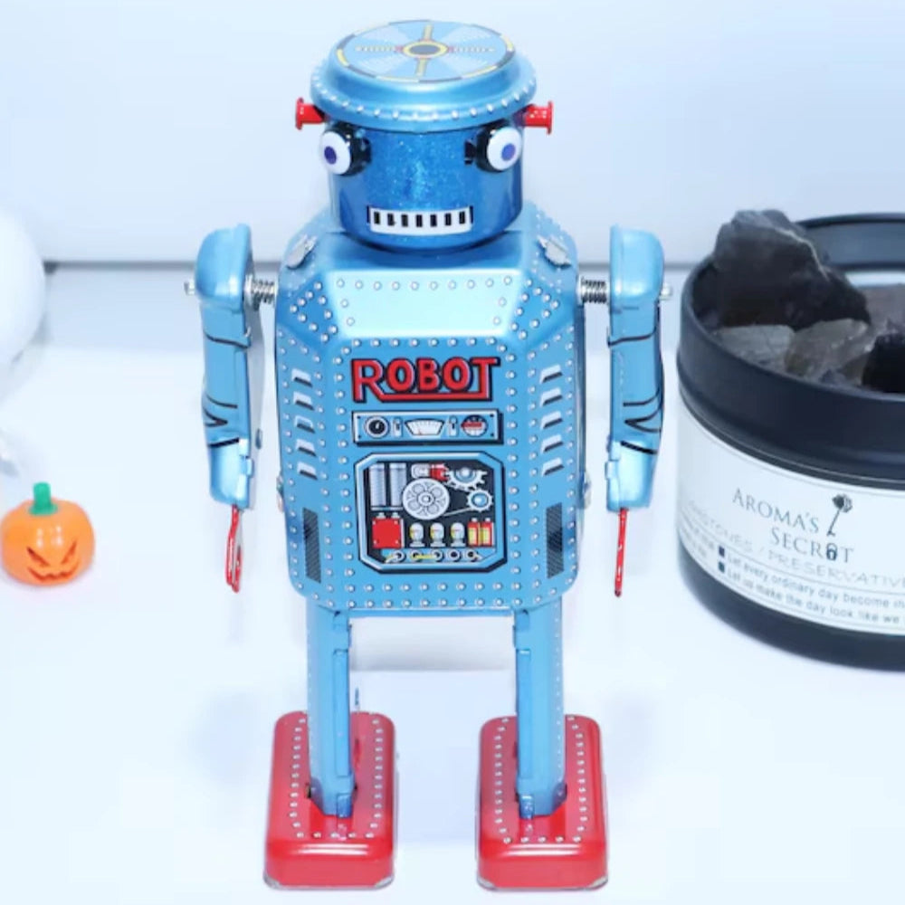 Vintage Style R-35 Robot Tin Wind Up Toy for Holiday and Birthday Gifts