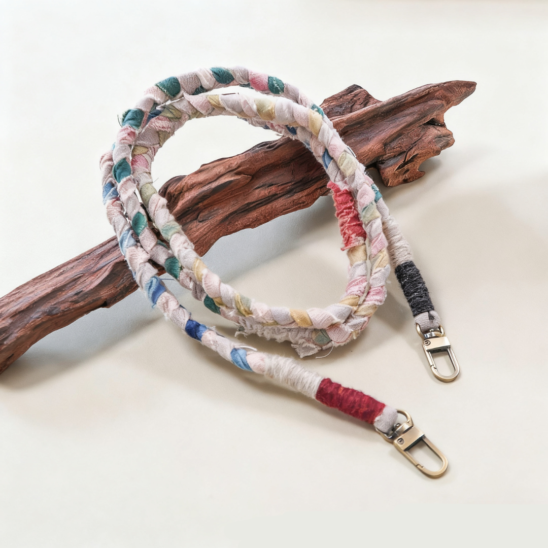 Eco-Friendly Handmade Pink Plant-Dyed Phone Lanyard