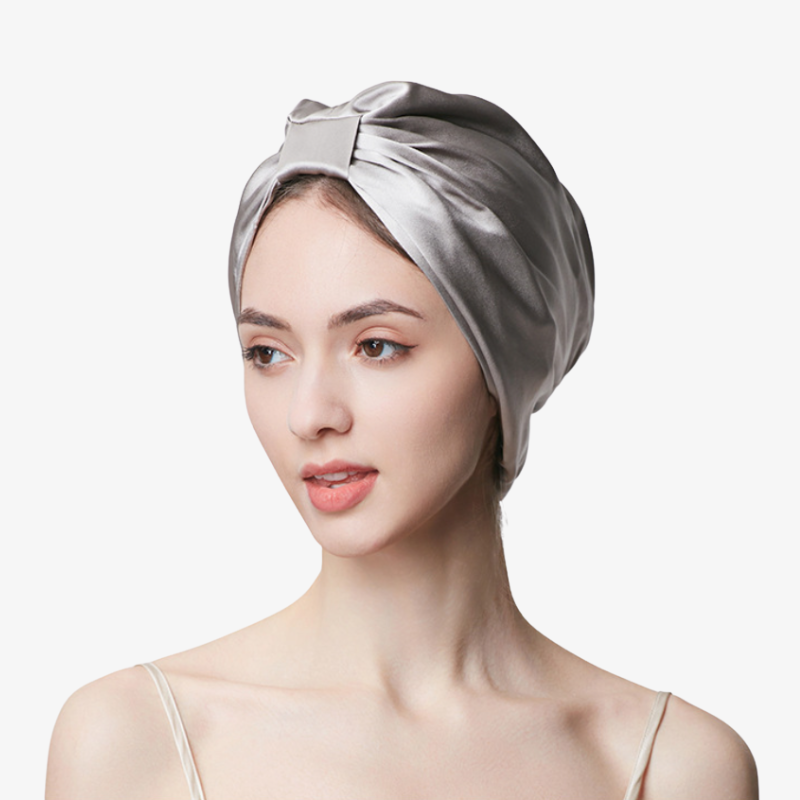 19 Momme 100% Mulberry Silk Sleep Cap – Double-Layer with Square Buckle