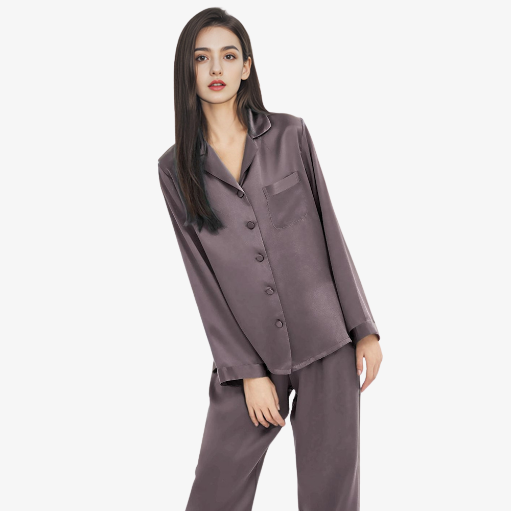 16 Momme 100% Mulberry Silk Long-Sleeve Pajama Set