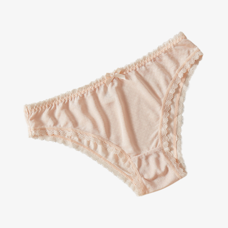 Silk Lace Bow Breathable Panties