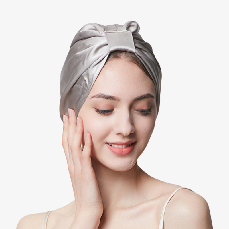 19 Momme 100% Mulberry Silk Sleep Cap – Double-Layer with Square Buckle