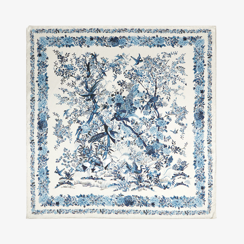 16 Momme 100% Mulberry Silk Printed Scarf