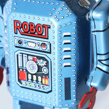 Vintage Style R-35 Robot Tin Wind Up Toy for Holiday and Birthday Gifts