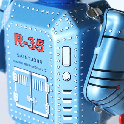 Vintage Style R-35 Robot Tin Wind Up Toy for Holiday and Birthday Gifts