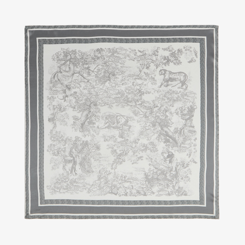 16 Momme 100% Mulberry Silk Printed Scarf