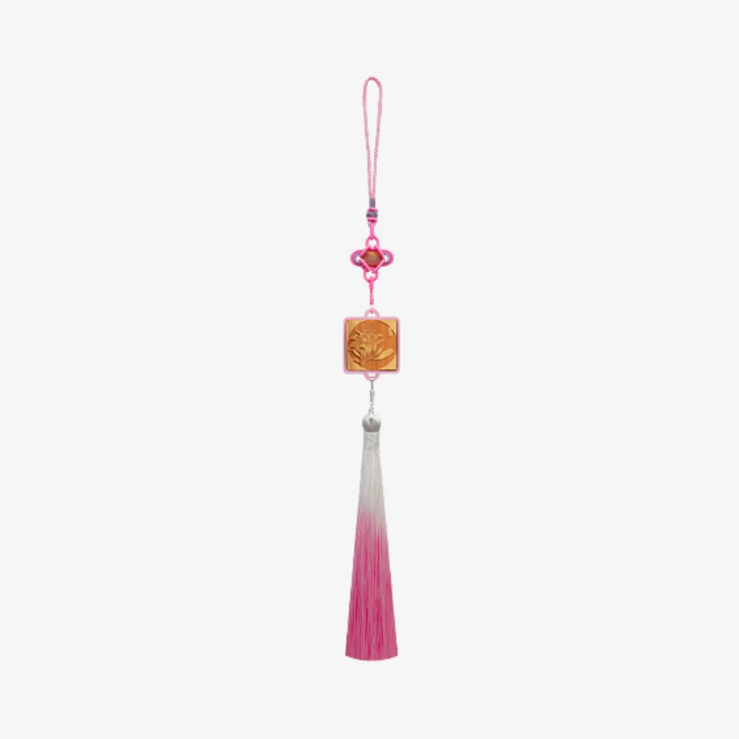 Azalea & Peony Qing Bamboo Phone Charm – Chinese Knot Edition