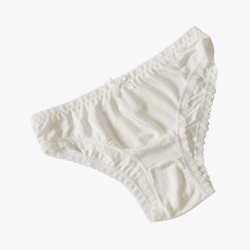 Silk Lace Bow Breathable Panties