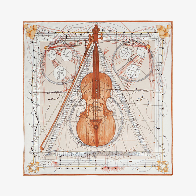 16 Momme 100% Mulberry Silk Printed Scarf