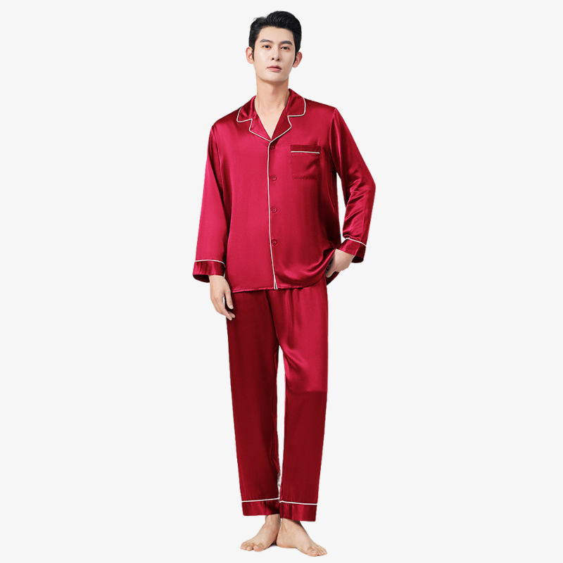 19 Momme 100% Mulberry Silk Men's Pajama Set