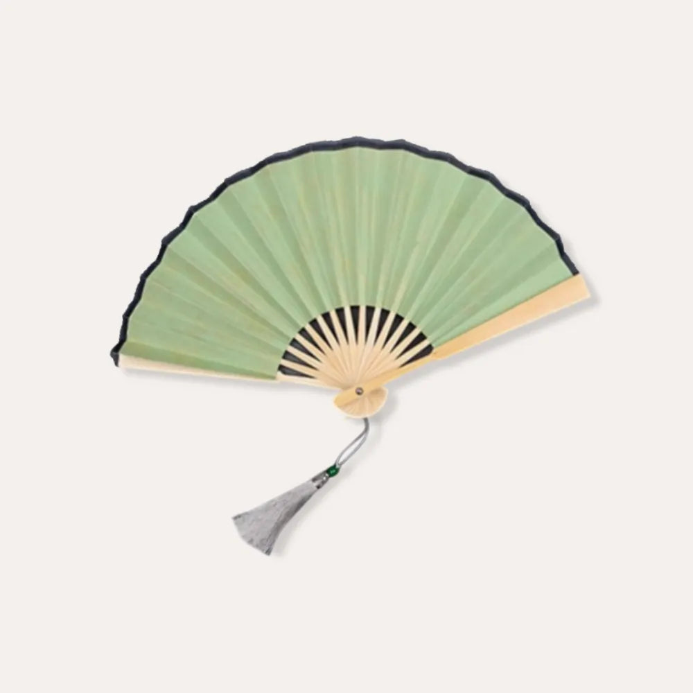 Hand Fan Mini Folding Fan with Tassel DIY Painting Blank Paper