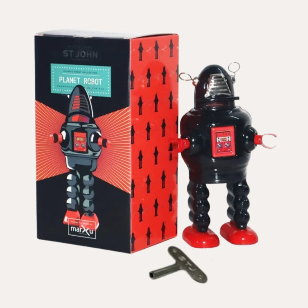 Planet Robot Vintage Tin Wind Up Toy Perfect for Christmas and Birthday