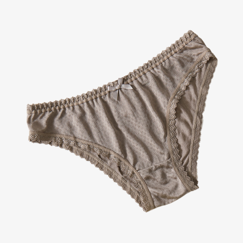 Silk Lace Bow Breathable Panties