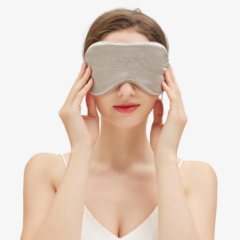 22 Momme 100% Mulberry Silk Embroidered Sleep Mask