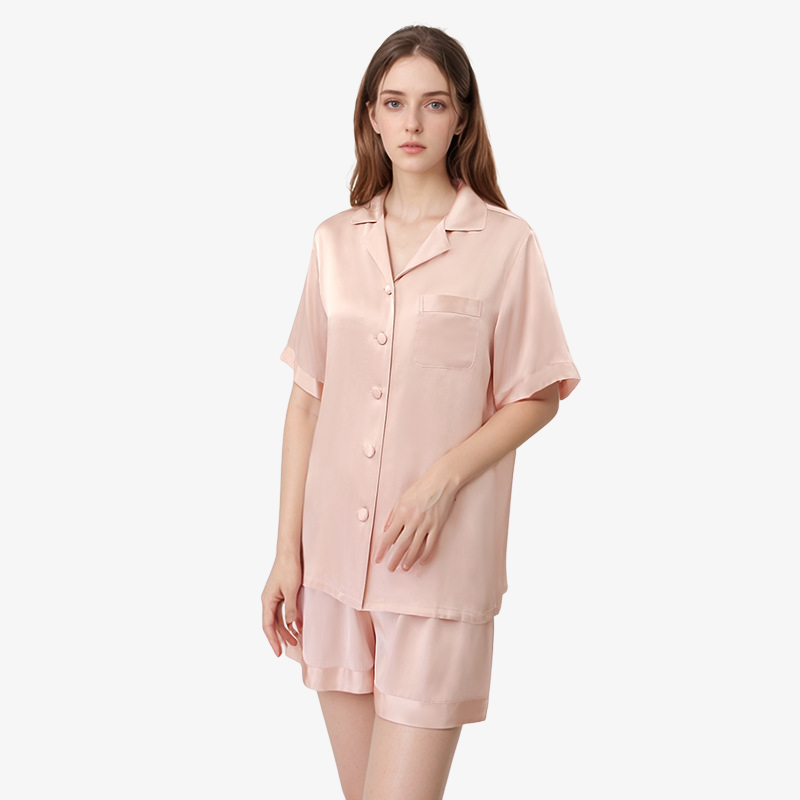 19 Momme 100% Mulberry Summer Silk Pajama Set (Without Piping)