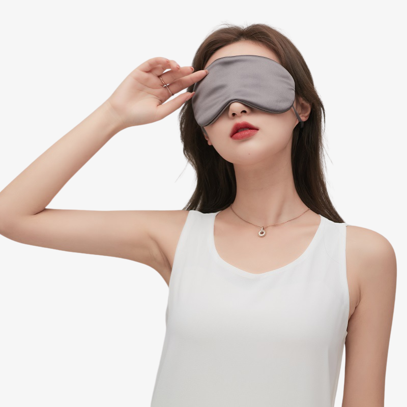 16 Momme 100% Mulberry Silk Sleep Mask with Ear Straps
