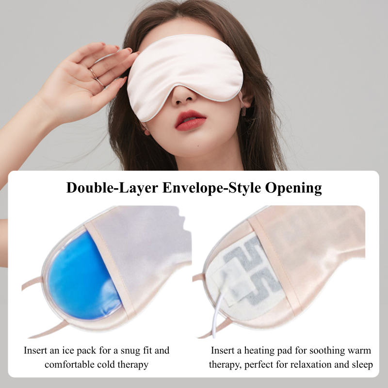 16 Momme 100% Mulberry Silk Sleep Mask with Ear Straps