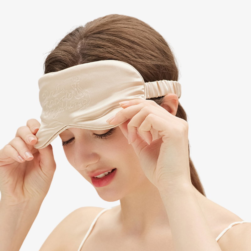 22 Momme 100% Mulberry Silk Embroidered Sleep Mask