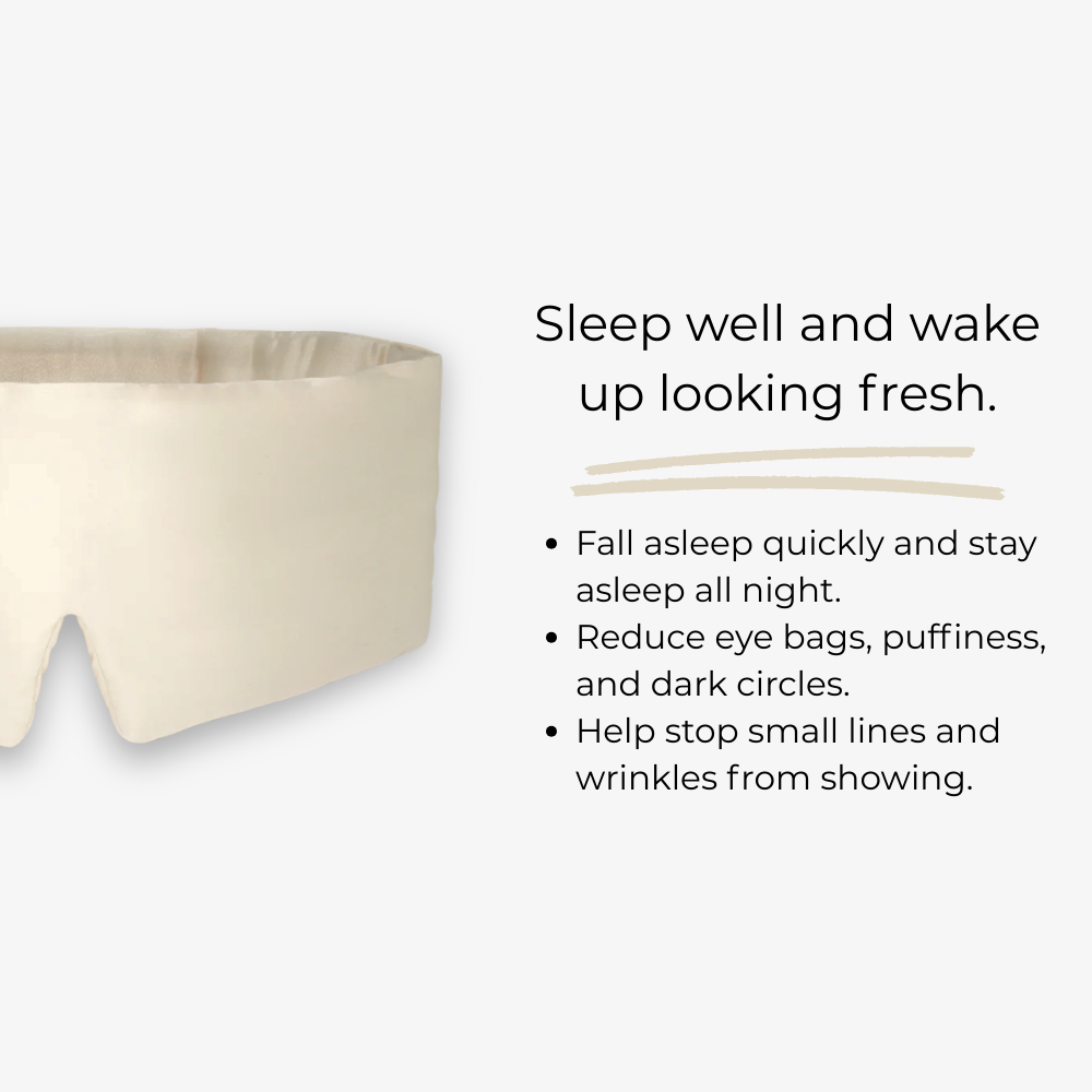 Champagne 100% Mulberry Silk Deep Sleep Mask