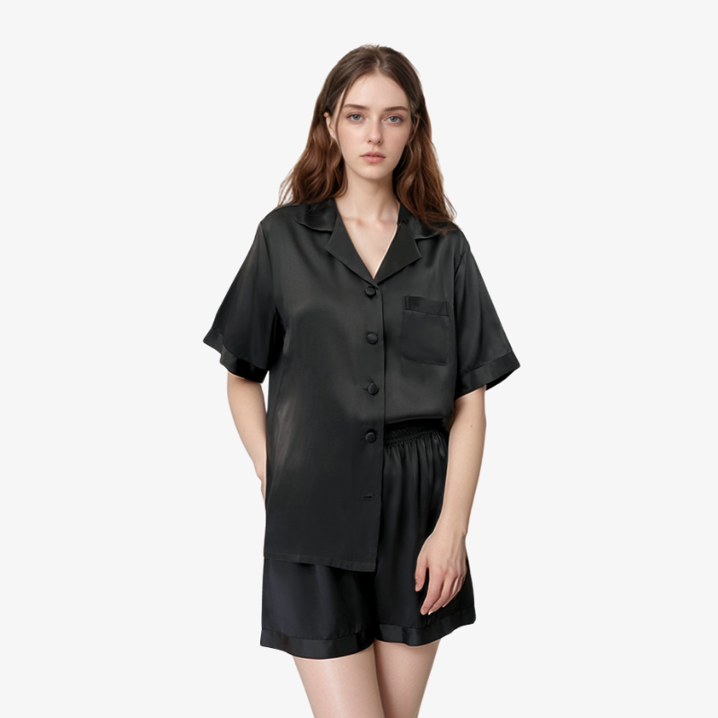 19 Momme 100% Mulberry Summer Silk Pajama Set (Without Piping)