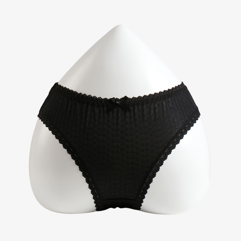 Silk Lace Bow Breathable Panties