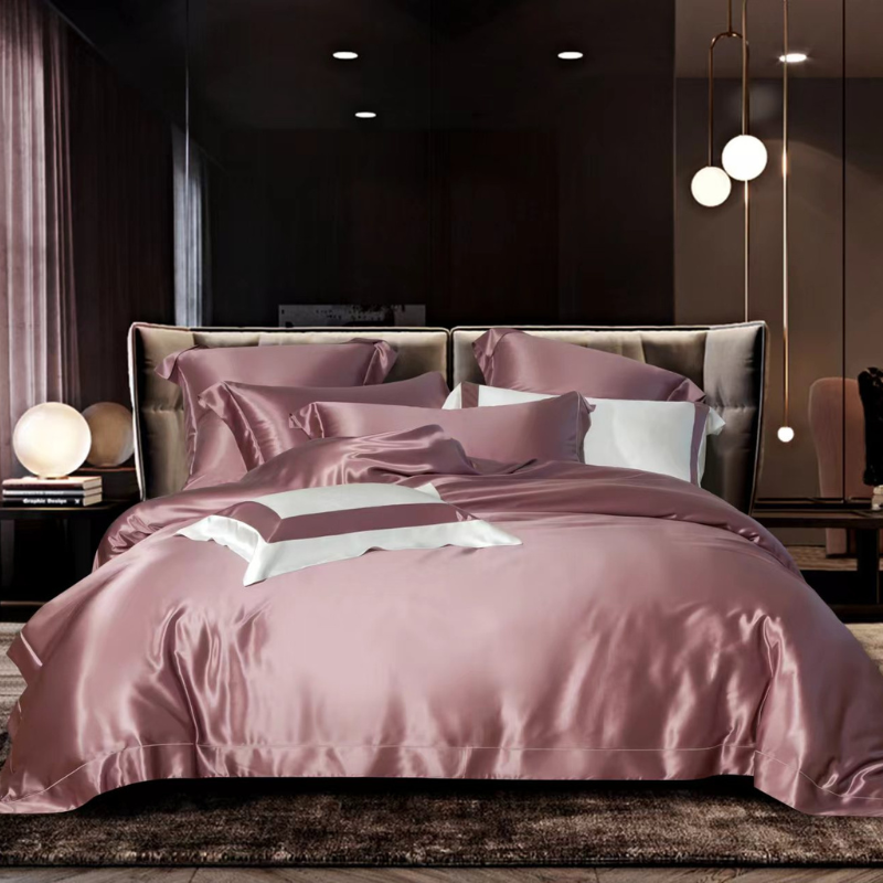19 Momme 100% Mulberry Silk Dusty Rose Bedding Set
