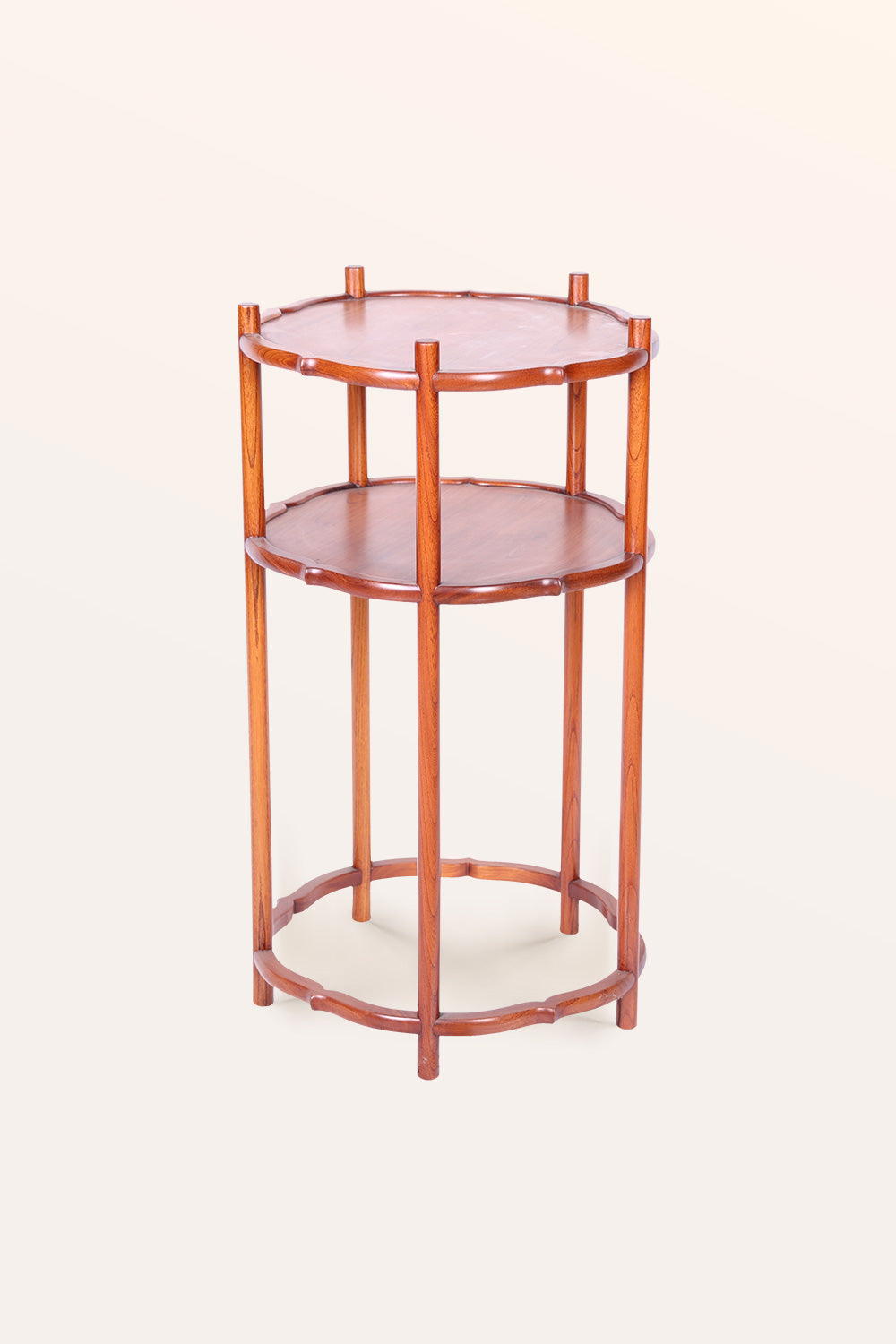 Handmade Two-tier Round Shelf
