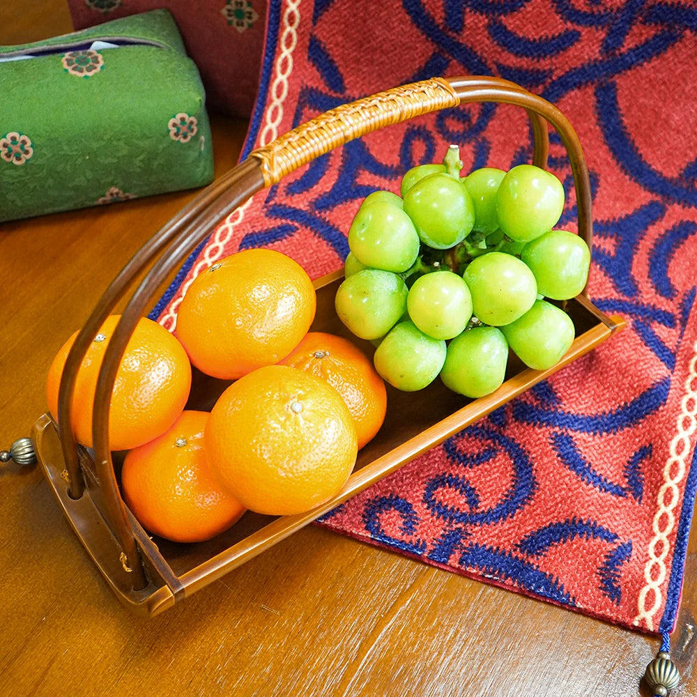 Handmade Lacquer Bamboo Fruit Plate