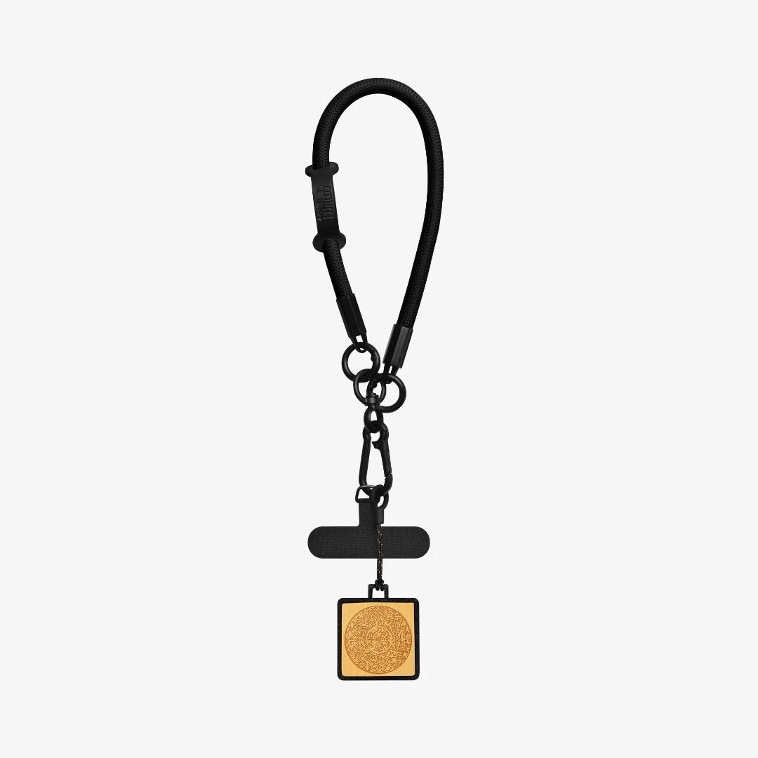 Taixu Mirror Pattern Qing Bamboo Carved Phone Charm