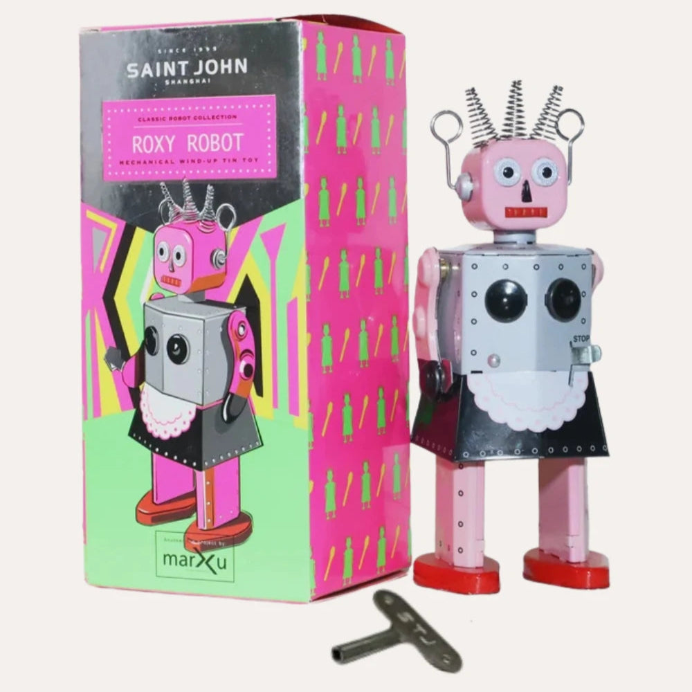 Roxy Robot Vintage Style Wind Up Tin Toy Retro Robot Collectible