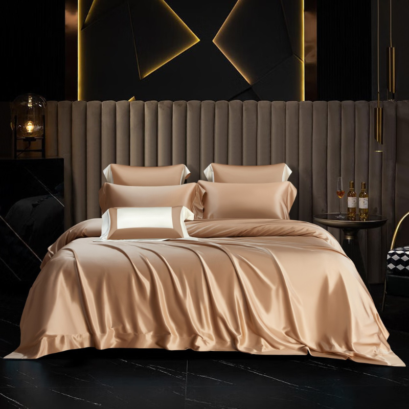 19 Momme 100% Mulberry Silk Gold Bedding Set