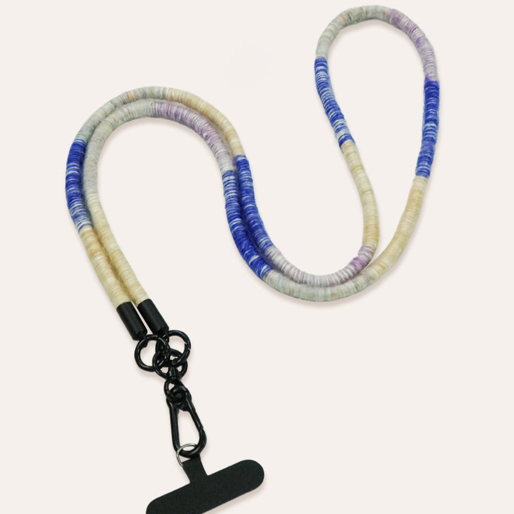 Blue and Purple Handmade Long Phone Strap