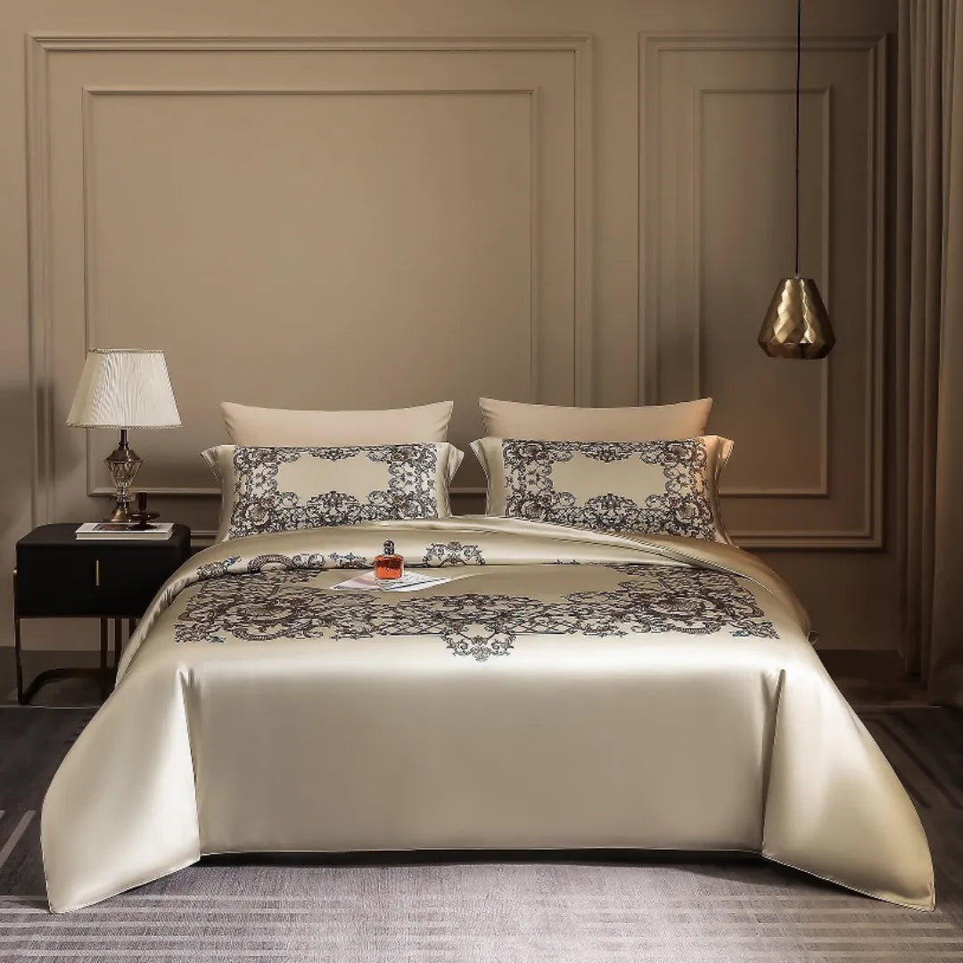 16 Momme 100% Mulberry Silk ‘Whispers of Maple’ Flat Sheet