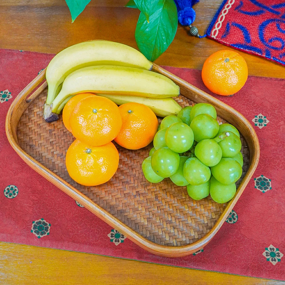 Handmade Bamboo Square Storage Tray