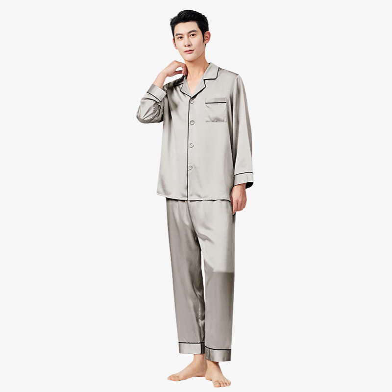 19 Momme 100% Mulberry Silk Men's Pajama Set