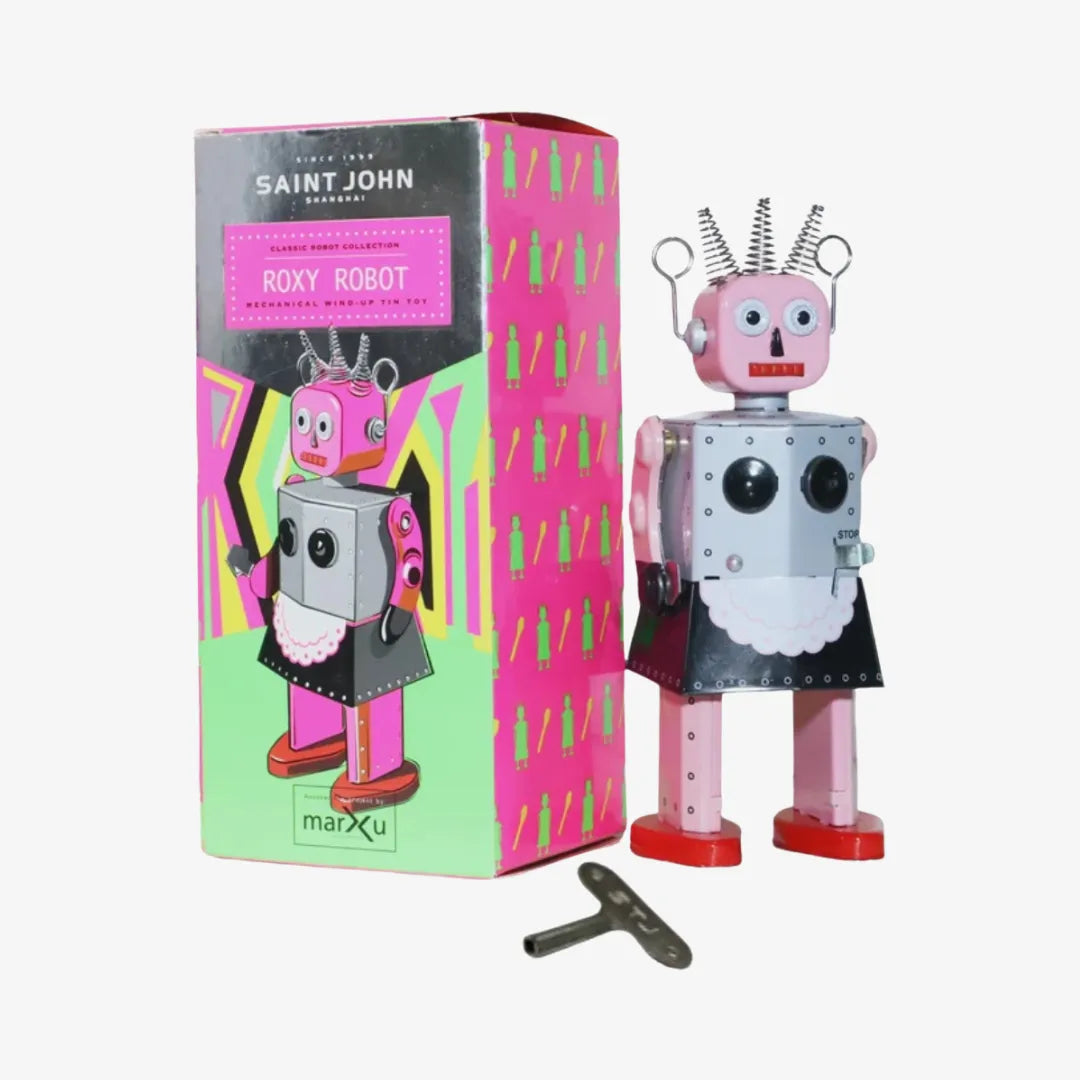 Roxy Robot Vintage Style Wind Up Tin Toy Retro Robot Collectible