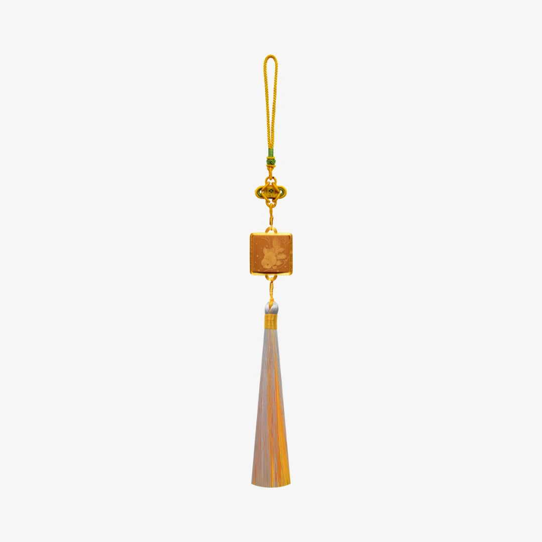 Azalea & Peony Qing Bamboo Phone Charm – Chinese Knot Edition
