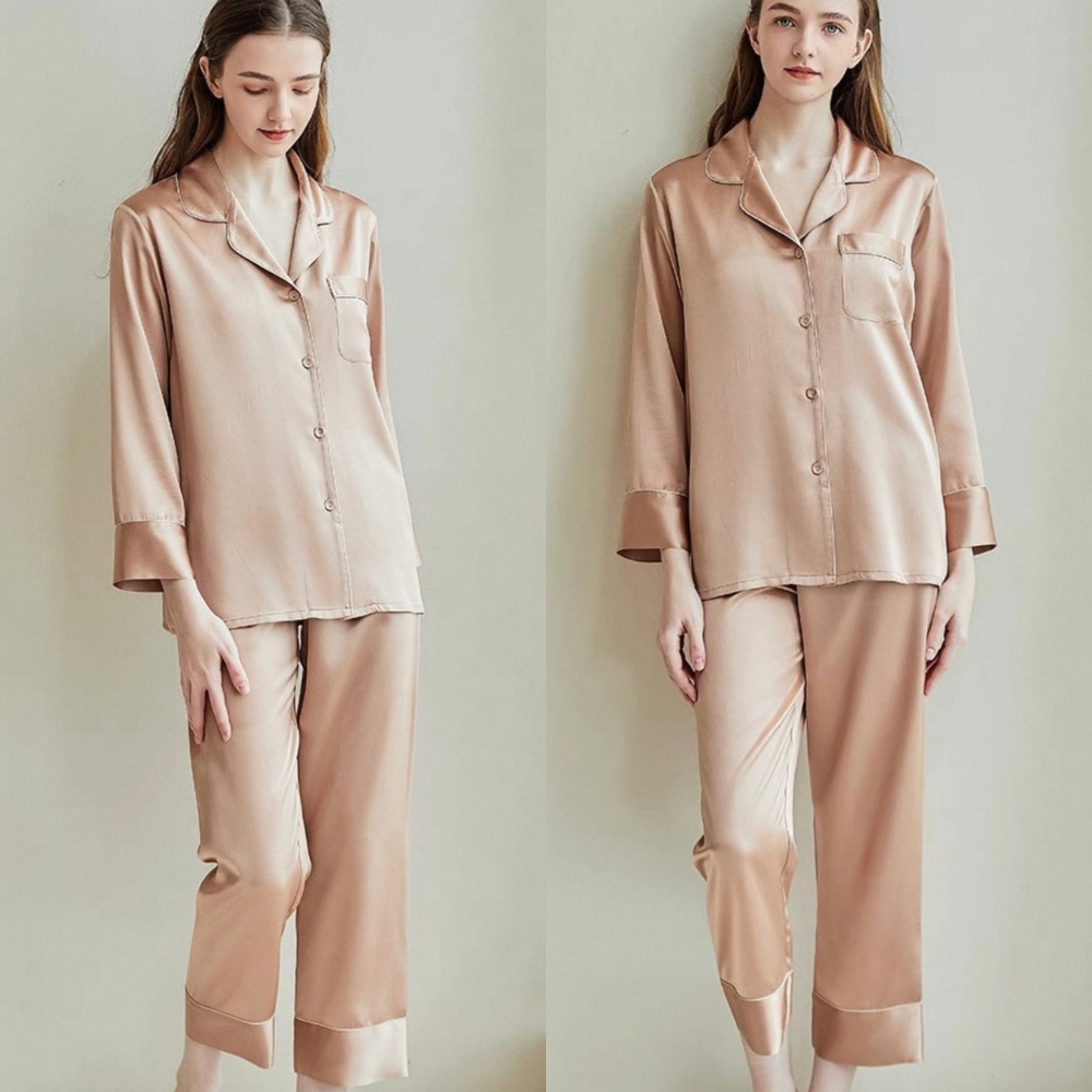 Rose 100% Mulberry Silk Pajama & Loungewear Set
