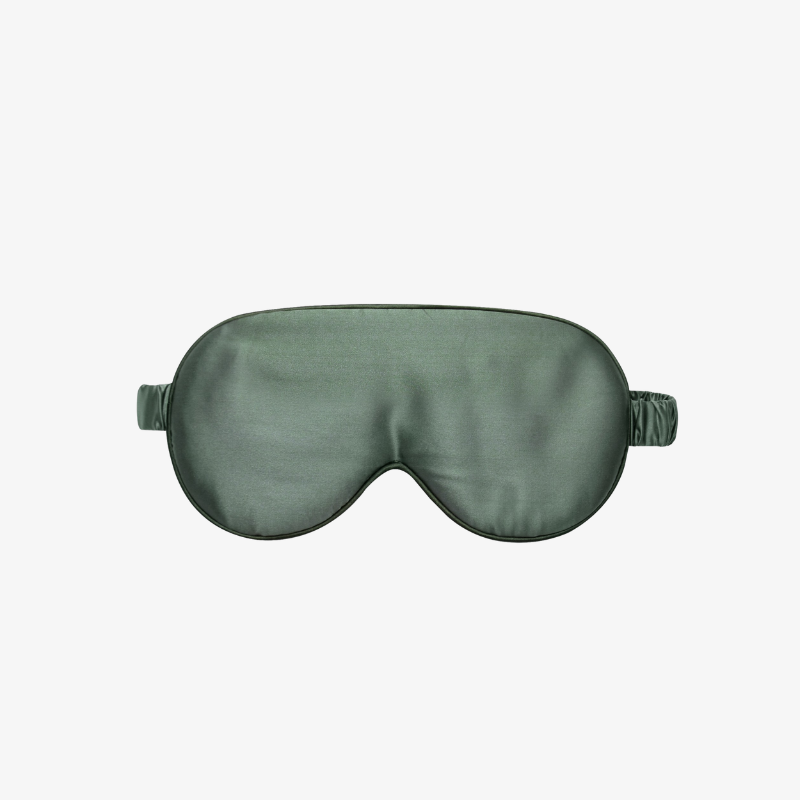 100% Mulberry Silk Sleep Mask - Olive Green