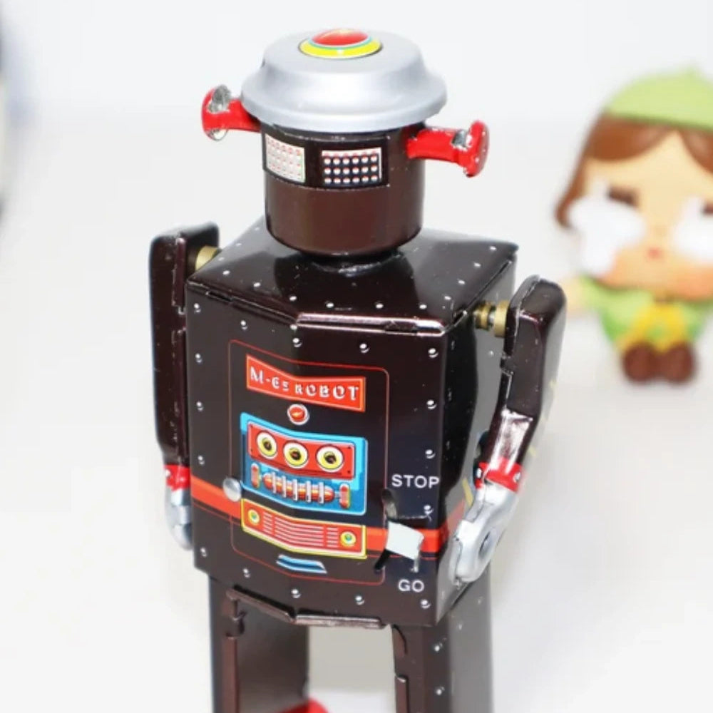 Vintage Collectible M-65 Robot Tin Wind Up Toy Perfect Gift for Holiday Season